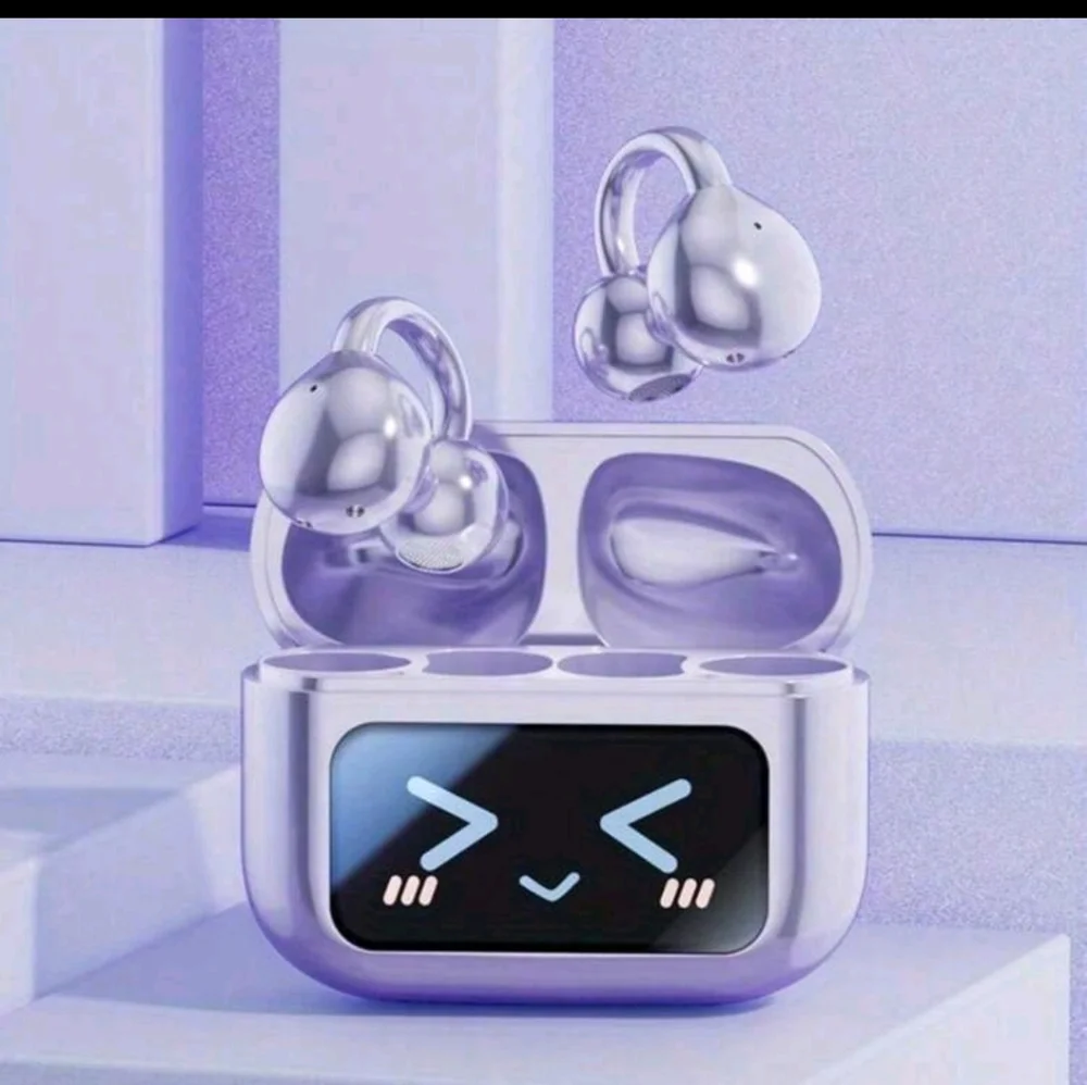 Purple Earphones with Butterfly Accessories